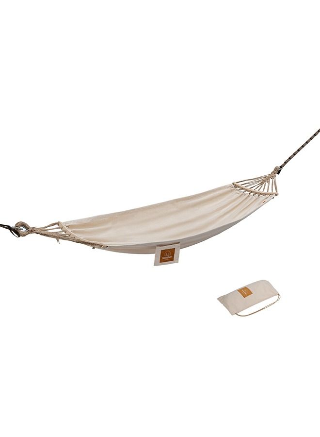 Naturehike Sailboat Cotton Canvas Hammock – Widen, Beige, Anti-Rollover - Image 1