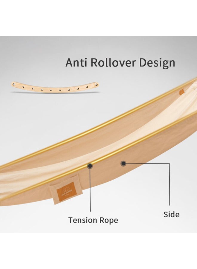 Naturehike Sailboat Cotton Canvas Hammock – Widen, Beige, Anti-Rollover - Image 3