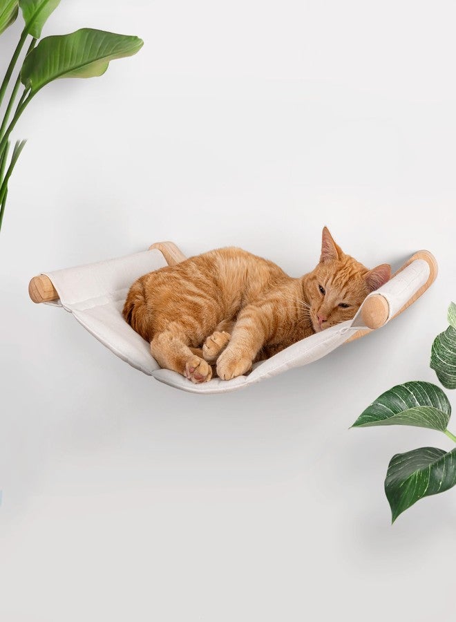 7 Ruby Road Cat Hammock Wall Mounted for Large and Indoor Cats or Kitty, Cute Bed Perch Shelf for Sleeping, Climbing and Lounging, Modern Shelves and Perches, Wooden Mount Cat Wall Furniture & Beds - Image 1