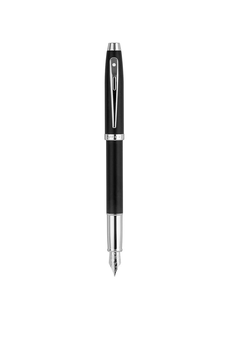 SHEAFFER Pen Sheaffer 100 E9317 Matte Black With Chrome Plated Trims Medium Fp - Image 4