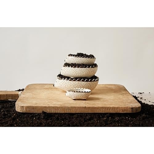 Creative Co-Op Hand Painted Stoneware Hedgehog Measuring Cups (Set of 4 Sizes) - Image 2