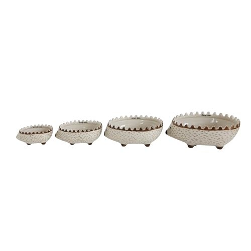 Creative Co-Op Hand Painted Stoneware Hedgehog Measuring Cups (Set of 4 Sizes) - Image 3