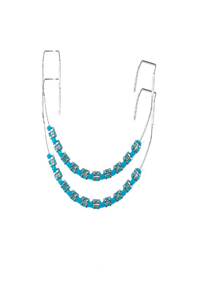 Generic Temporary Tooth Decoration with Metal Wires Metal Bracket and Orthodontic Ligature Ties Props for Dental Students to Practice 