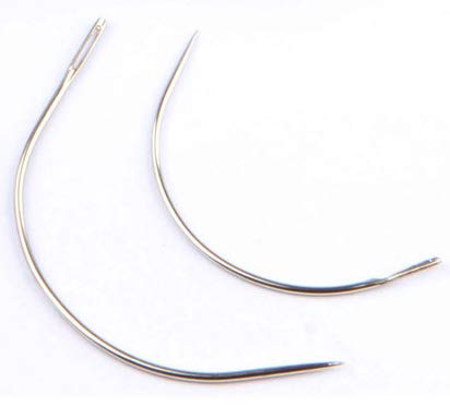 JFFX 50 Pieces C Needles for Sewing, C Type Curved Wig Making Needle, Hand Sewing Needle Upholstery Carpet Leather Canvas Repair Weaving Needles - Image 4