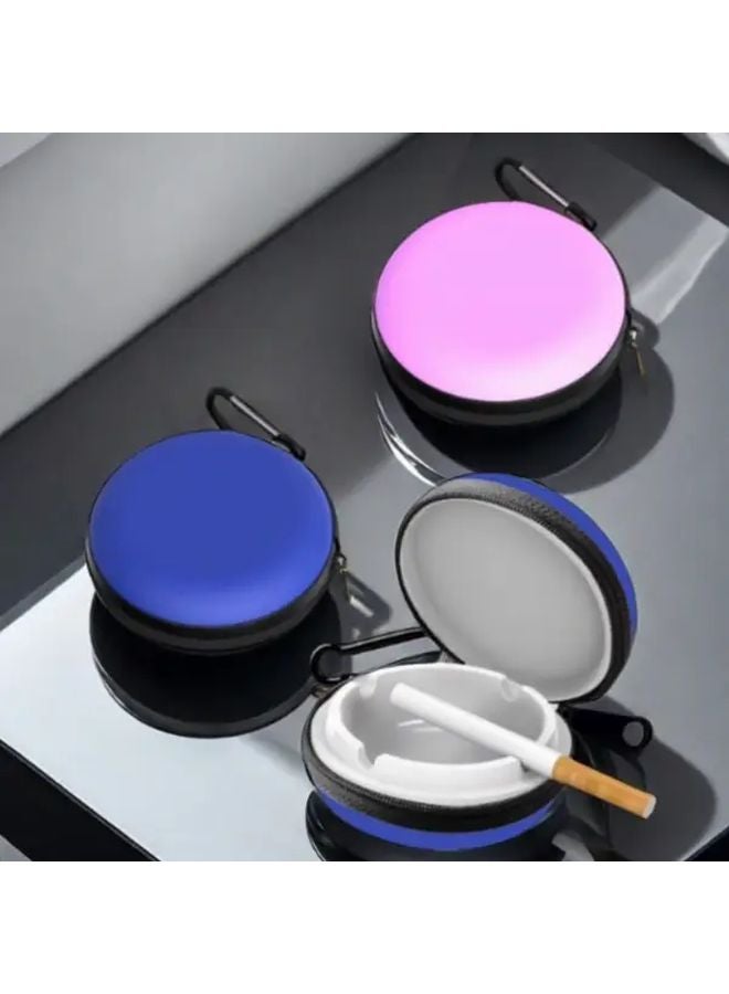 Pink Windproof Portable Mini Pendant Ashtray for Car Camping Outdoor Travel Beach Picnics - Image 3