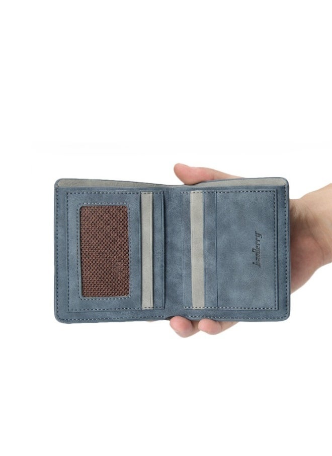 baellerry Men's Short Vintage Premium Matte Money Clip Two-fold Wallet Card Bag  - Image 3
