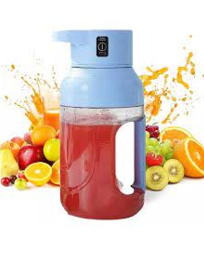 eBasket 1500ml Portable Blender A 1500ml USB Rechargeable Portable Personal Blender, ideal for smoothies and juices, with a sturdy juicer cup for easy use on trips, at the gym, and at the beach (Blue) - Image 1