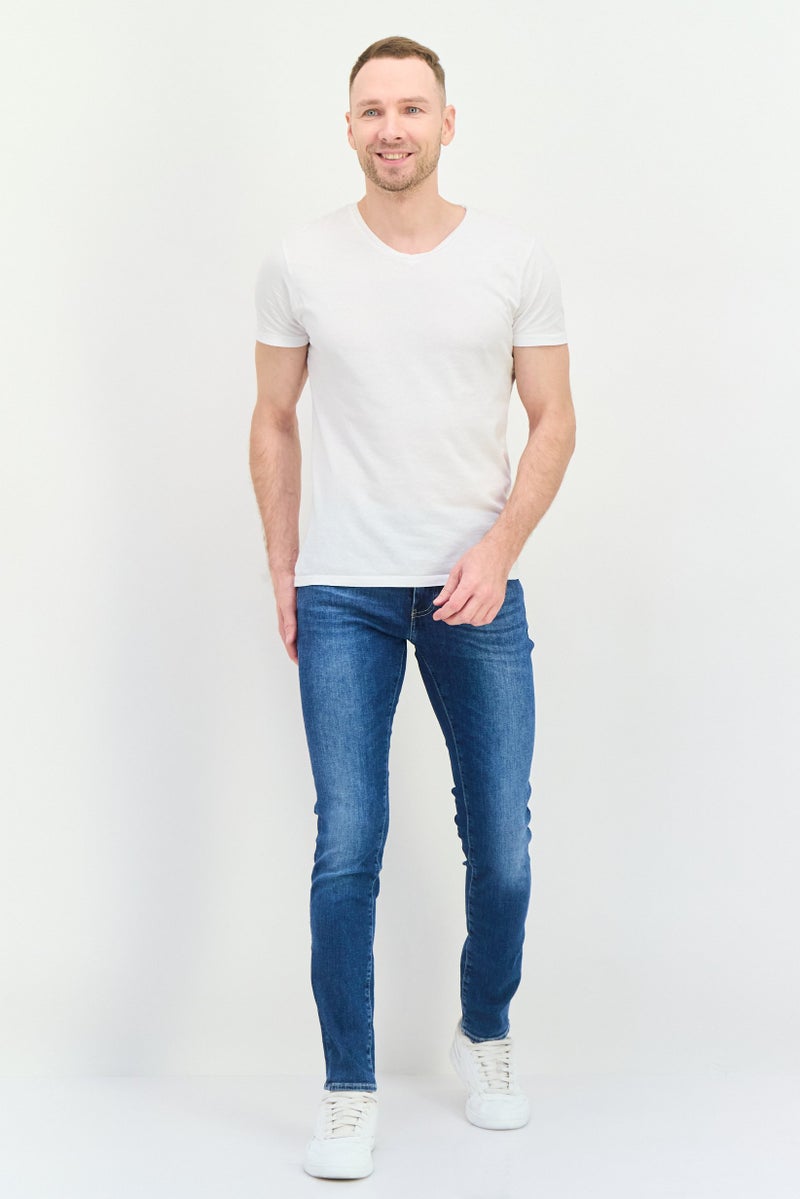 GAS Men Skinny Fit Washed Stretchable Denim Jeans, Blue - Image 2