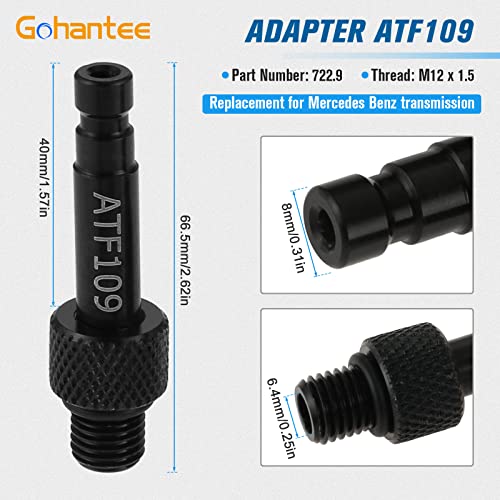 gohantee Metal Rod Oil Change Tool Transmission Oil Filling Tool 4pcs Replacement for Mercedes-Benz 725.0 9 Speed Transmission, Oil Draining Tool Set with Transmission Oil ATF109 Filling Adapter - Image 4