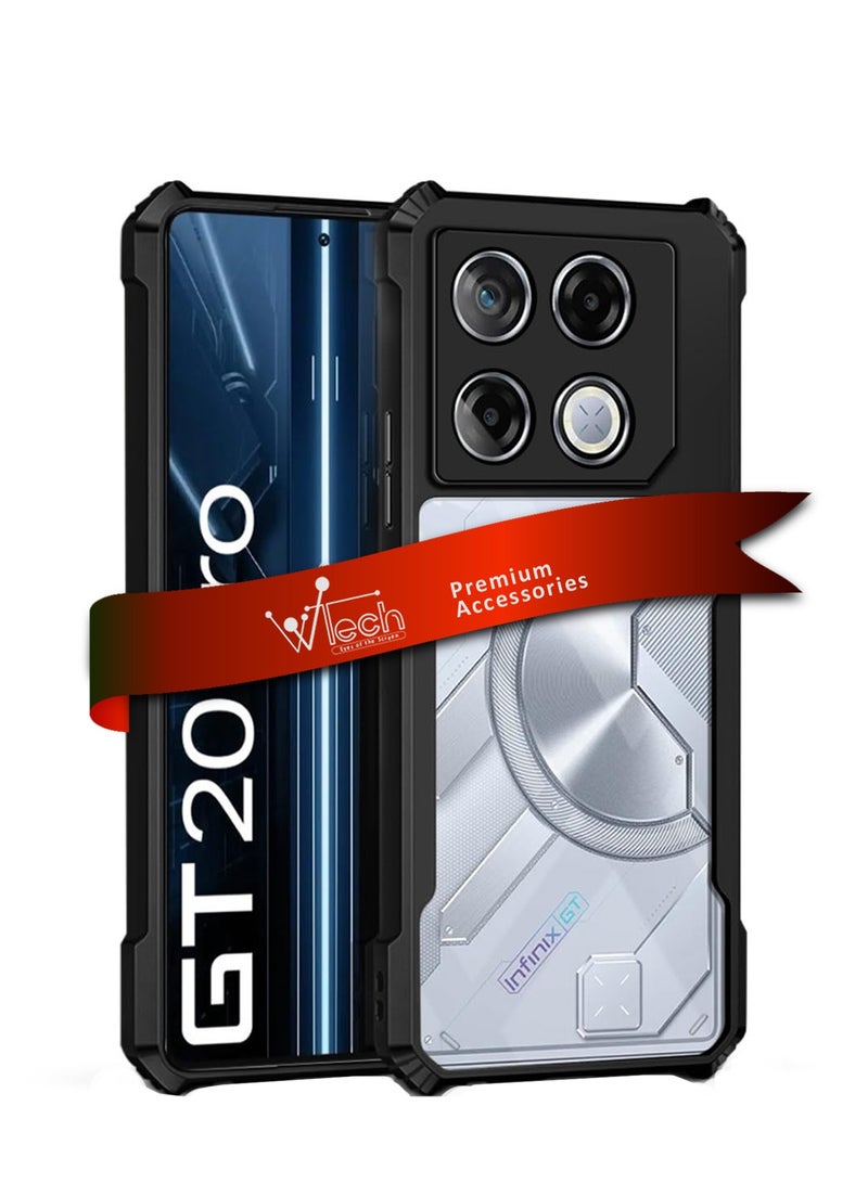 دبليو تيك غطاء حماية نحيف مصنوع من السيليكون TPU مع مصدات مرتفعة لهاتف انفينيكس GT 20 Pro 5G 2024 أسود - Image 1