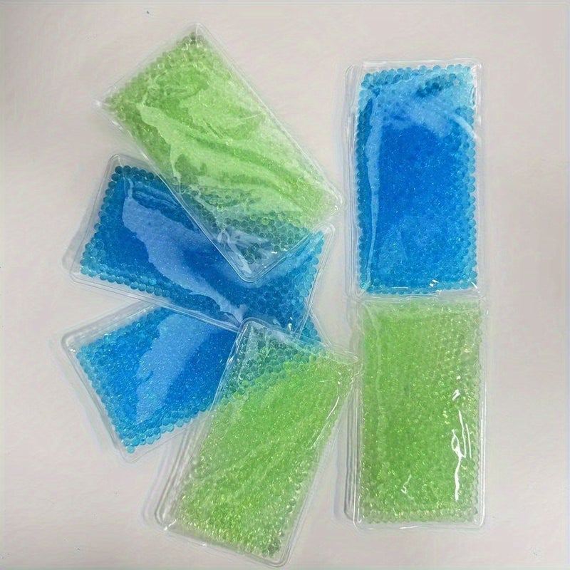 2 Pcs Reusable Hot Cold Gel Packs Blue And Green Microwave Safe Adjustable Temperature Compress For Muscle Joint Care Fitness Support Eye Daily Comfort Soft Square Pouches Durable Material - Image 2