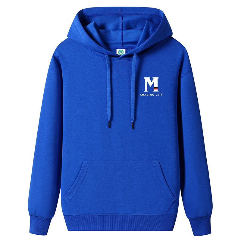 سويت شيرت هودي ثقيل للرجال من براند سبرينغ وأوتوم، سحب فضفاض، شخصية، شبابي، زوجين، جاكيت رياضي غير رسمي، أصفر - Image 3