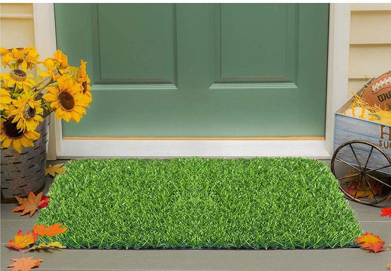 Status Contract Artificial Grass Mat for Outdoor Balcony Décor| (12x18cm)| Green Lawn Floor Carpet Living Room|Home and Kitchen Floor Mat|Outdoor Carpet Waterproof (Natural Green), Artificial Grass - Image 1