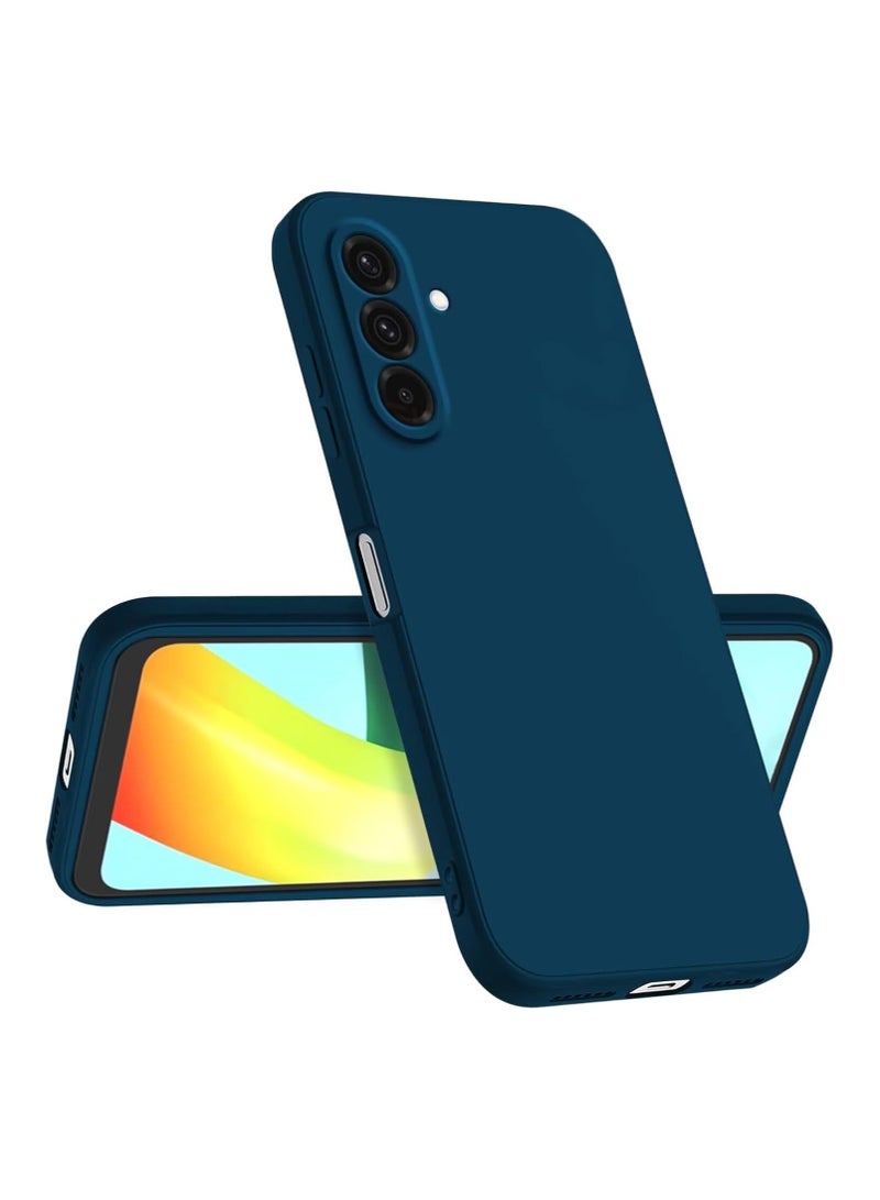 Muzz Silicone Case for Samsung Galaxy S25 FE Liquid Gel Rubber Bumper Case with Soft Microfiber Lining Cushion Slim Hard Shell Shockproof Protective Cover for Samsung Galaxy S25 FE Blue