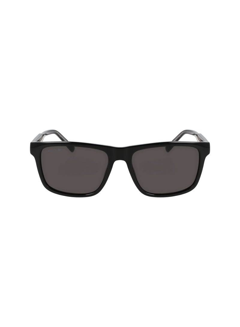 LACOSTE FULL RIM BIO INJ-G820 MODIFIED RECTANGLE LACOSTE SUNS L6025S  5617 (001) BLACK - Image 1