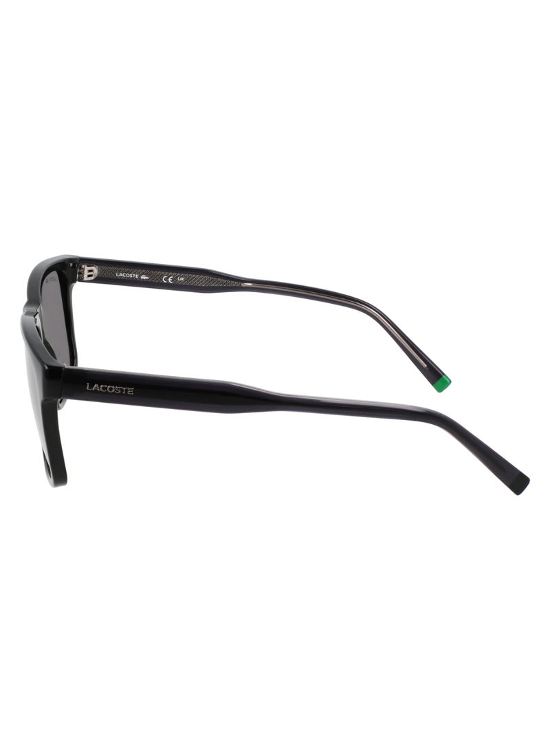 LACOSTE FULL RIM BIO INJ-G820 MODIFIED RECTANGLE LACOSTE SUNS L6025S  5617 (001) BLACK - Image 4