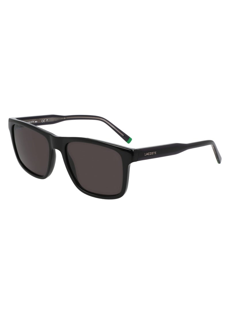 LACOSTE FULL RIM BIO INJ-G820 MODIFIED RECTANGLE LACOSTE SUNS L6025S  5617 (001) BLACK - Image 2