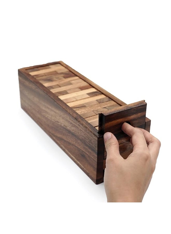 BSIRI BSIRI Wood Tumbling Tower Game - Ideal for Party Games, Kids Games, Building Games, Camping Games, Outdoor Games for Adults and Family, Classic Stacking Block Games for Challenging Your Skills  - Image 4