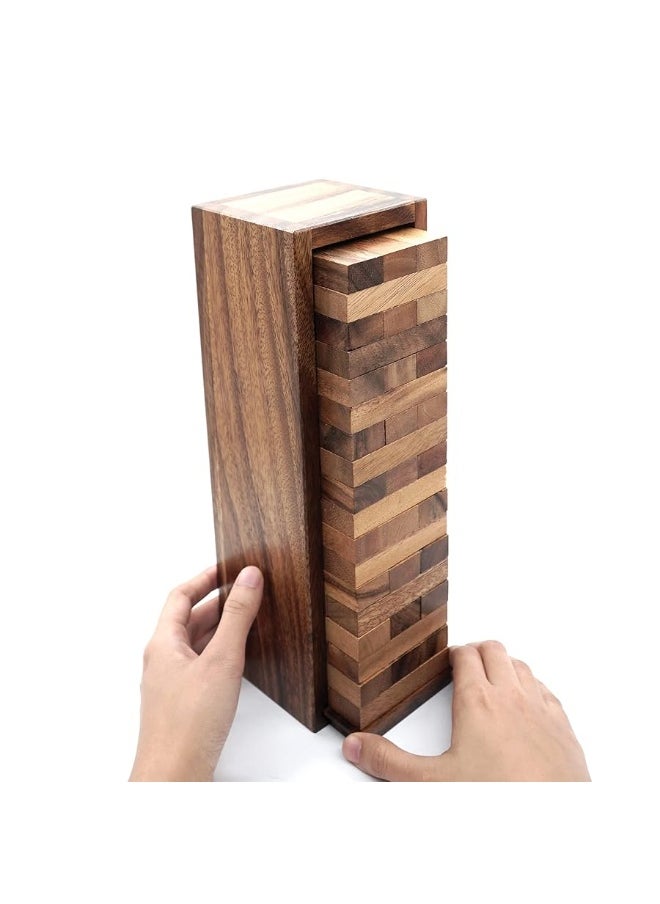 BSIRI BSIRI Wood Tumbling Tower Game - Ideal for Party Games, Kids Games, Building Games, Camping Games, Outdoor Games for Adults and Family, Classic Stacking Block Games for Challenging Your Skills  - Image 3