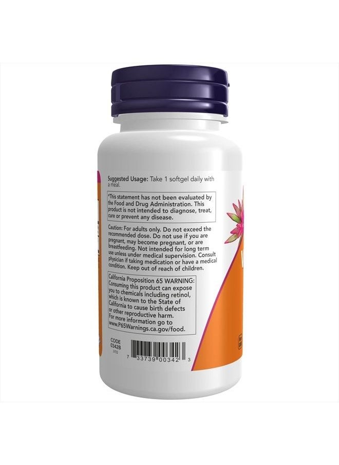now - Supplements, Vitamin A (Fish Liver Oil) 25,000 IU, Essential Nutrition, 250 Softgels - Image 1