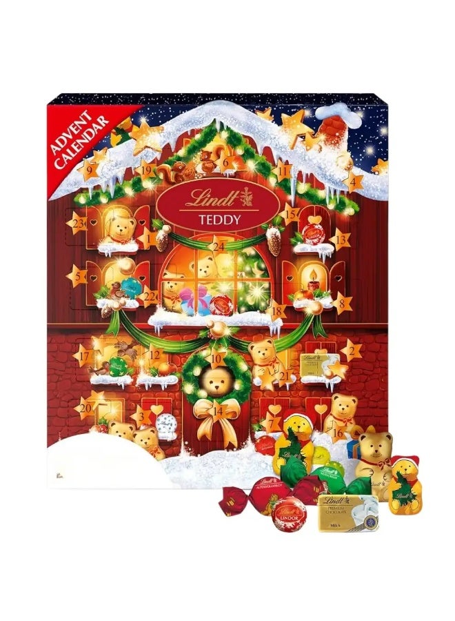 Lindt Christmas Tree Advent Calender Milk Chocolate In Assorted Shape-170 gms