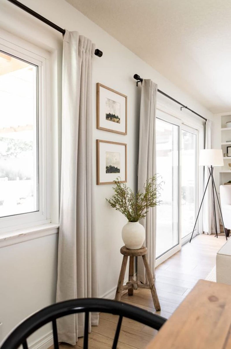 100% Blackout Shield Linen Blackout Curtains for Bedroom 63 Inches Long, Back Tab/Rod Pocket Living Room Drapes, Thermal Insulated Blackout Curtains 2 Panels Set, 50" W x 63" L,Cream - Image 5