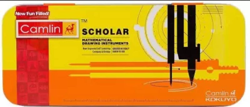 Camlin Kokuyo Scholar Geometry Box Geometry Box (Orange) - Image 1