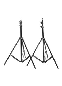 SHOPI 2 Pieces Photo Studio Light Stands Black 