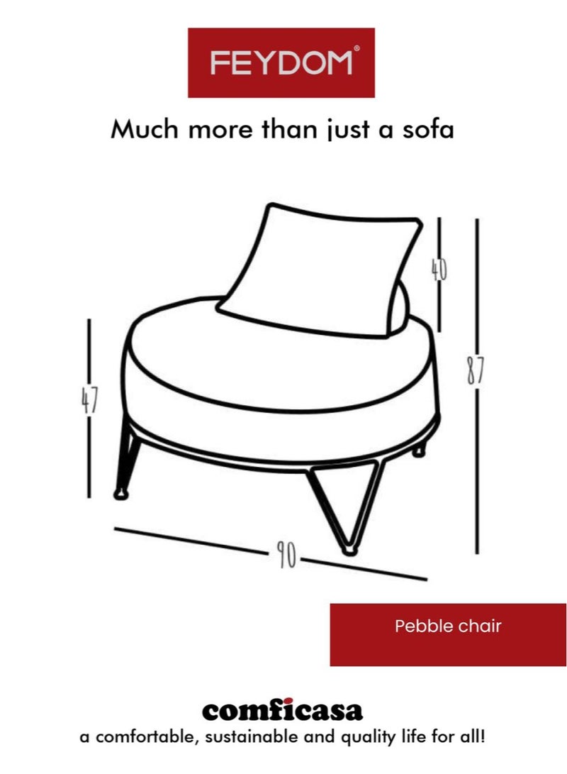 COMFICASA FEYDOM Pebble Multifunctional beanbag :Mollia Pastel Blue - Image 3