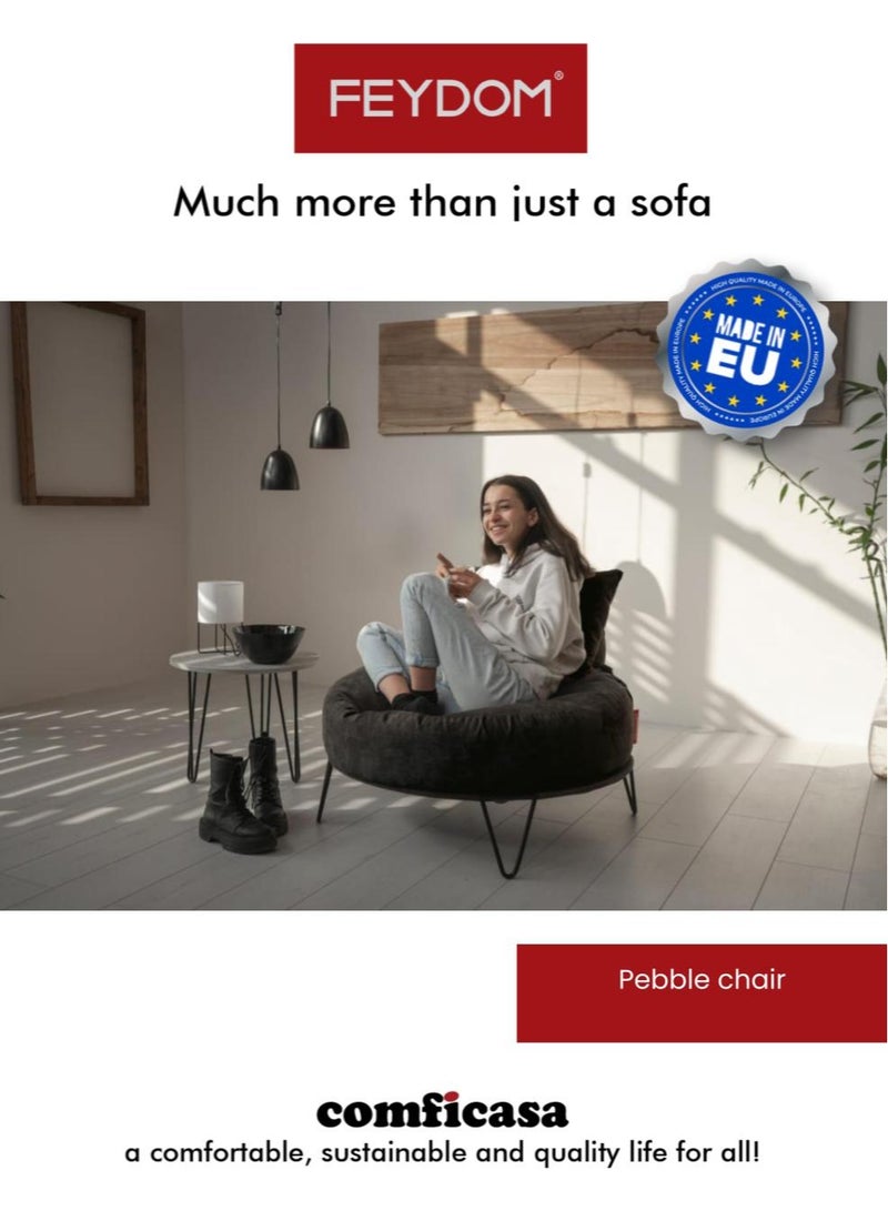 COMFICASA FEYDOM Pebble Multifunctional beanbag :Mollia Pastel Blue - Image 4