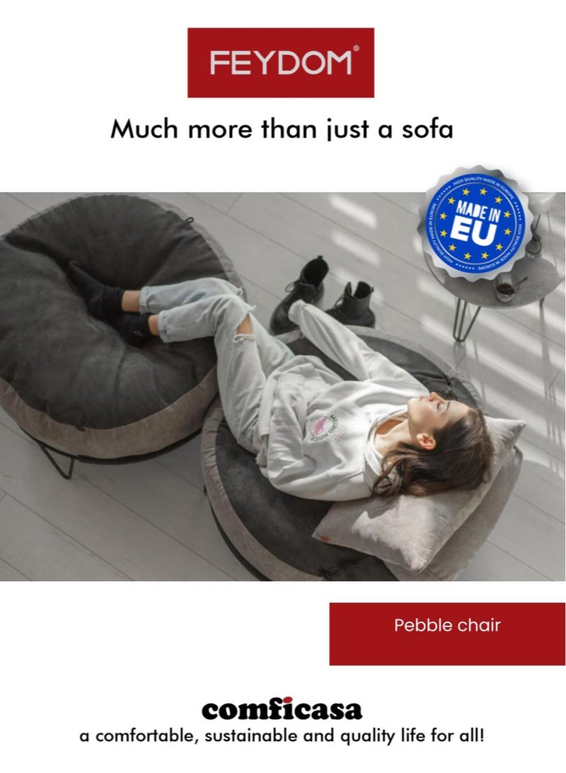 COMFICASA FEYDOM Pebble Multifunctional beanbag :Mollia Pastel Blue - Image 5