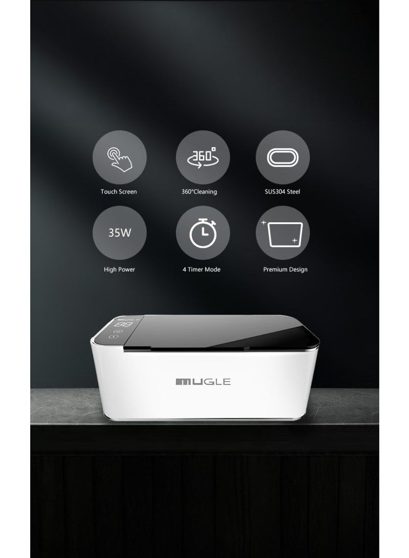 mUGLE Ultrasonic Cleaner 500ml, Portable Ultrasonic Cleaning Machine For Jewelry,Glasses,Retainer - Image 3
