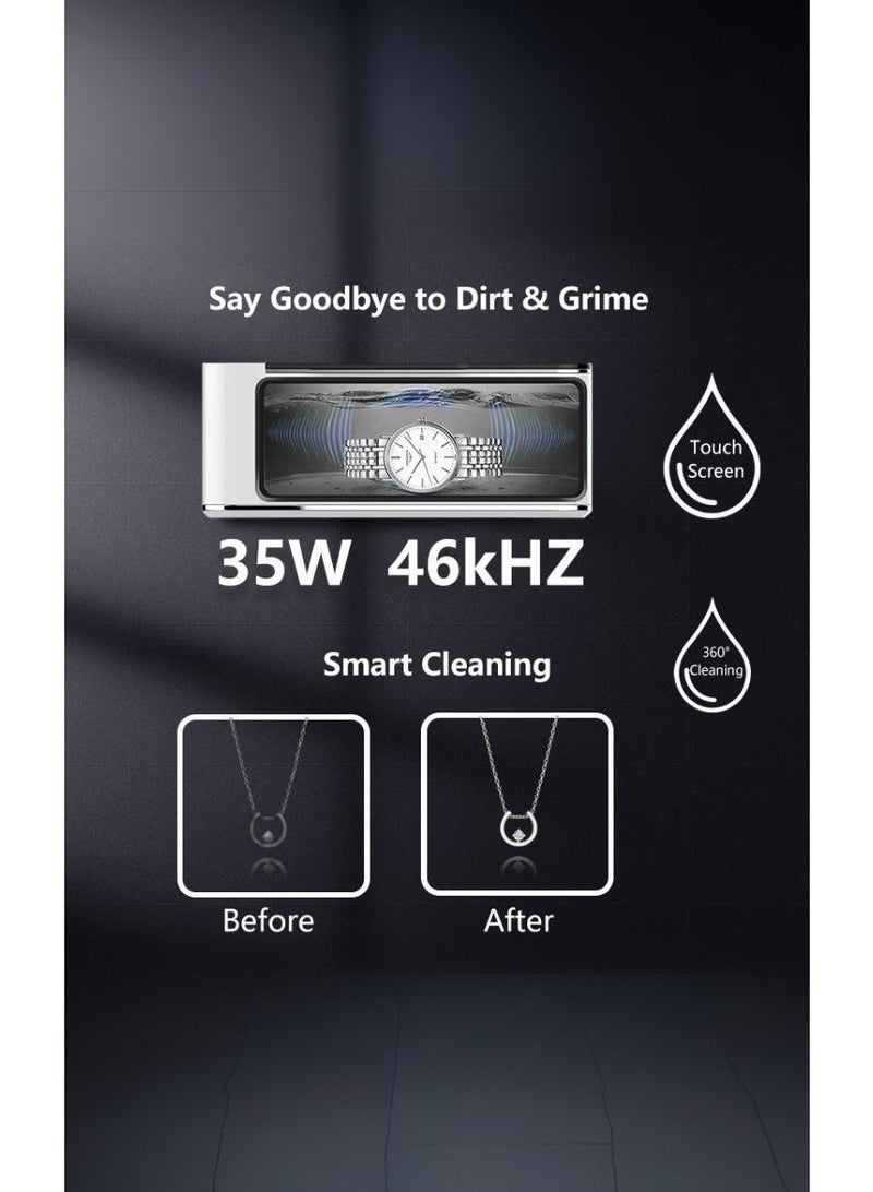 mUGLE Ultrasonic Cleaner 500ml, Portable Ultrasonic Cleaning Machine For Jewelry,Glasses,Retainer - Image 2