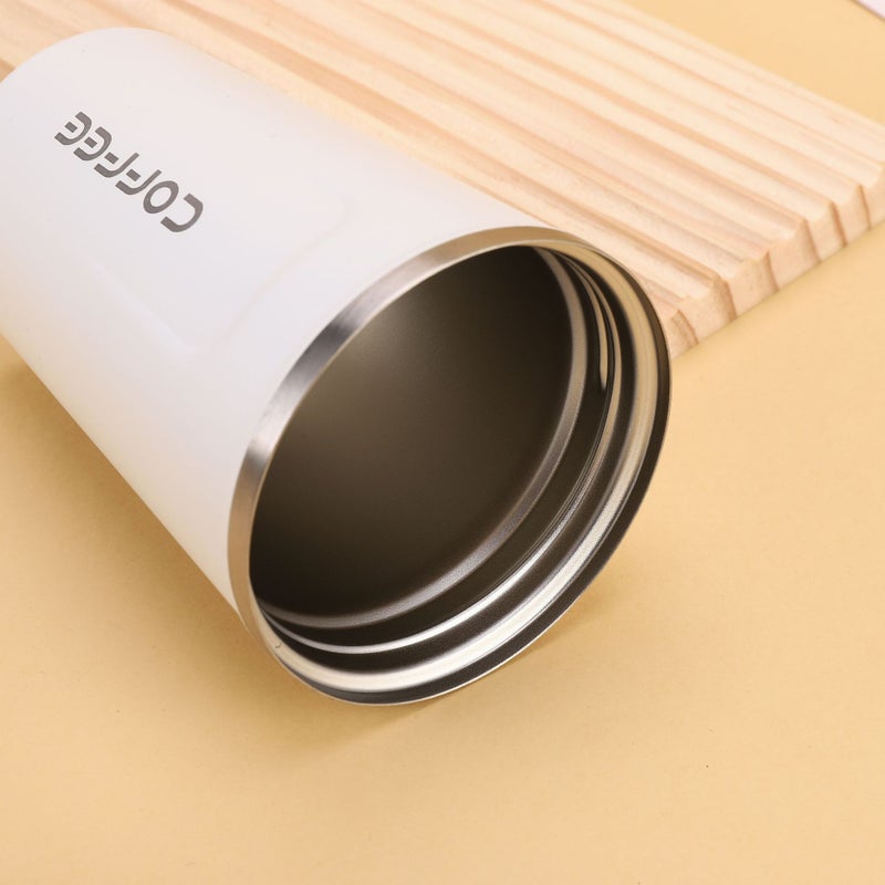 كوب عرض درجة الحرارة فضي وكافيه عازل فراغي من الفولاذ المقاوم للصدأ 304 - 450 مل - Image 5