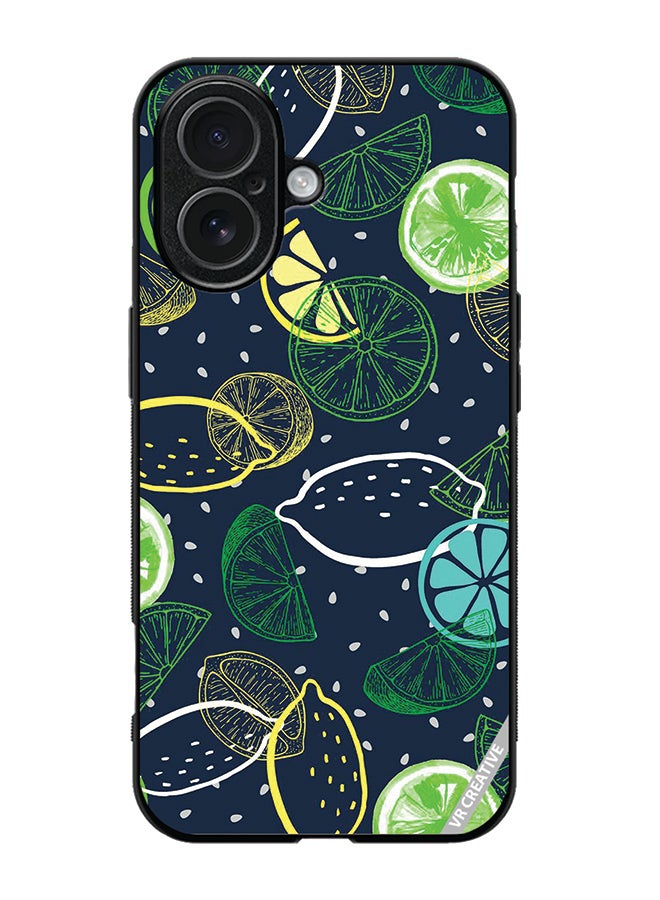 Protective Case Cover For Apple iPhone 17 Lemon Design Multicolour