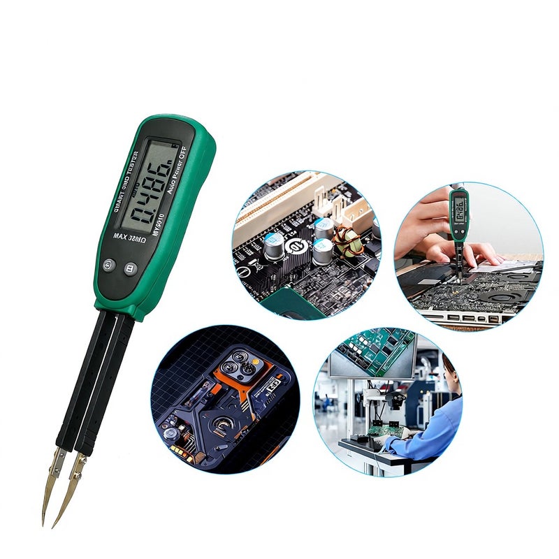 مقياس ذكي لفيلم المستوى السطحي (SMD) مايلون MY8910، مقبس اختبار ومقص لاختبار المقاومات والمكثفات، مقياس مقاومة و مكثف من نوع القلم بقدرة مقاومة تصل إلى 30 ميجا أوم ومكثف تصل إلى 30 ملي فاراد، مقياس رقمي متعدد الوظائف بشاشة LCD ب3000 عد - Image 4