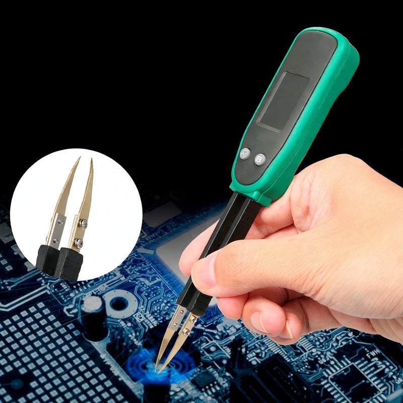 مقياس ذكي لفيلم المستوى السطحي (SMD) مايلون MY8910، مقبس اختبار ومقص لاختبار المقاومات والمكثفات، مقياس مقاومة و مكثف من نوع القلم بقدرة مقاومة تصل إلى 30 ميجا أوم ومكثف تصل إلى 30 ملي فاراد، مقياس رقمي متعدد الوظائف بشاشة LCD ب3000 عد - Image 5