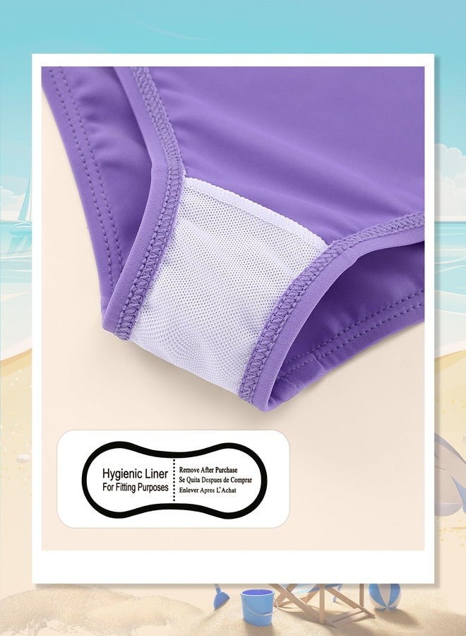 Redair 3t Bathing Suit Girl 4t Swimsuit Girls One Piece Stretch Quick-Dry Green Swimsuits for Summer Beach Swimming Color Block with Ruffled Sleeve Toddler Girl Swimsuit 4t - Image 4