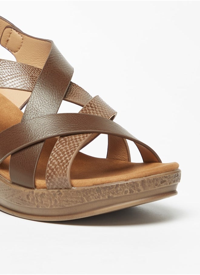 Le Confort - Women Textured Sandals With Wedge Heels - Image 1