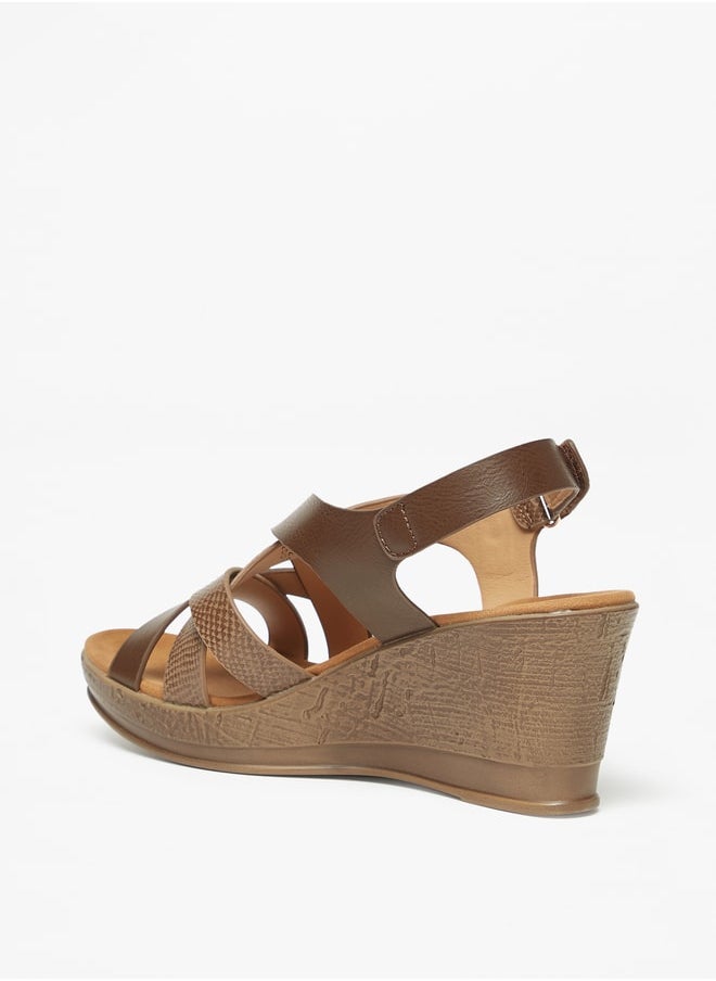 Le Confort - Women Textured Sandals With Wedge Heels - Image 1