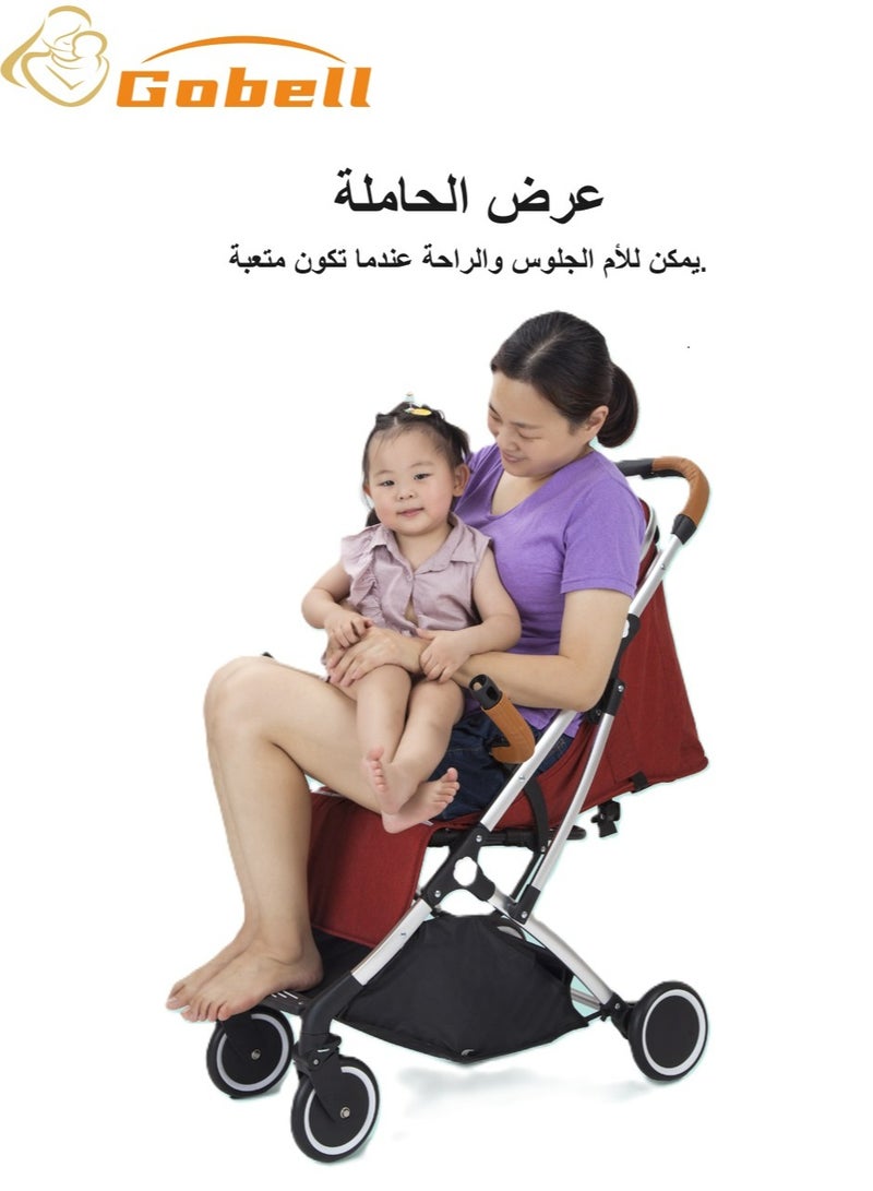 Gobell Aluminum Alloy Baby Foldable Stroller Single Lightweight Children's Stroller - Image 4