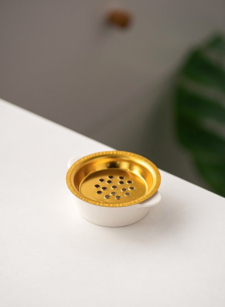 10pcs 5.8cm Golden Incense Burner incense holder charcoal holder  - Image 5