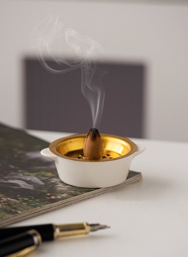 10pcs 5.8cm Golden Incense Burner incense holder charcoal holder  - Image 4