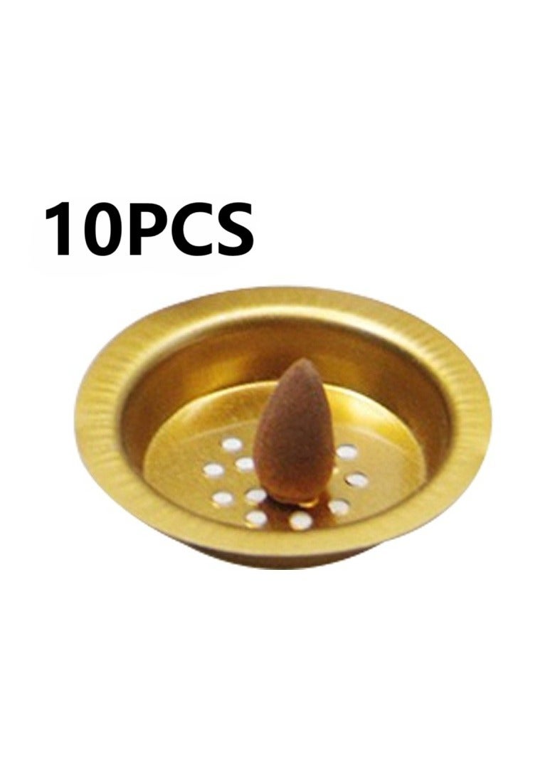 10pcs 5.8cm Golden Incense Burner incense holder charcoal holder  - Image 1