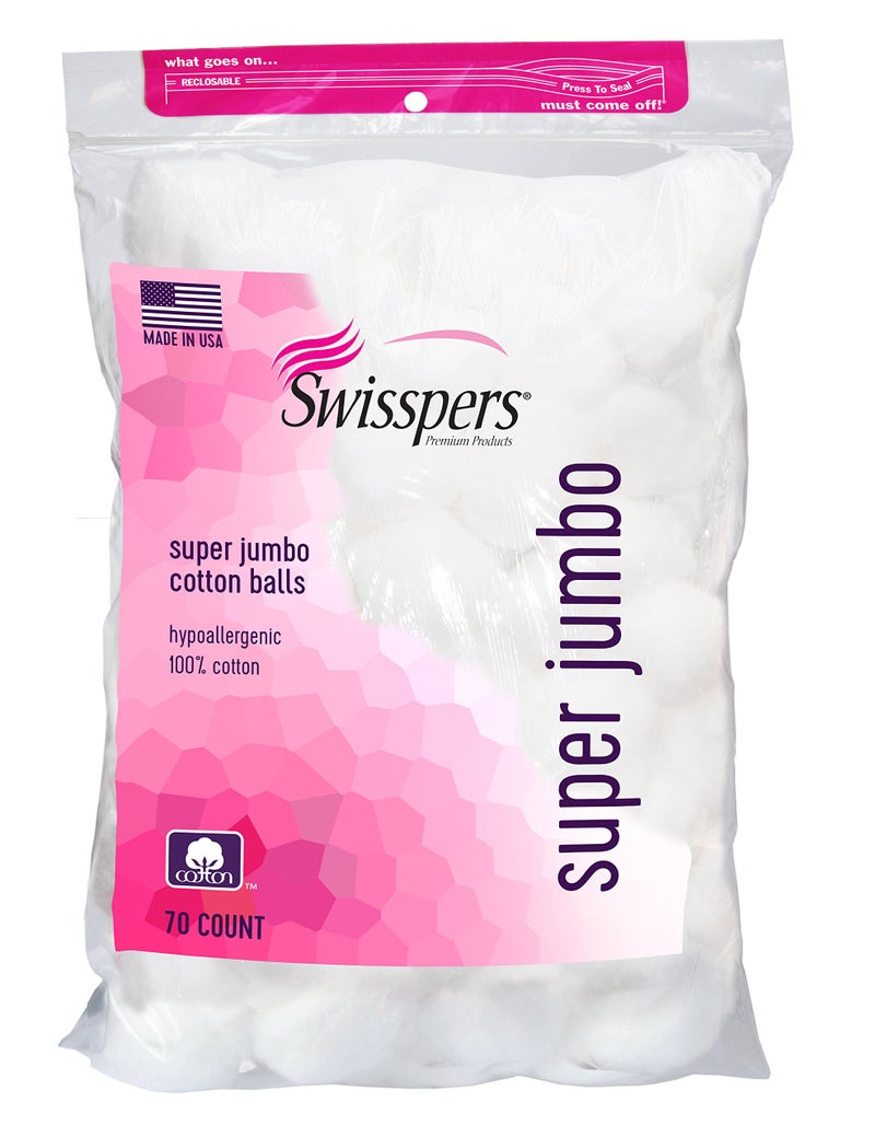 Swisspers Cotton Balls Jumbo Plus Size 70 Count