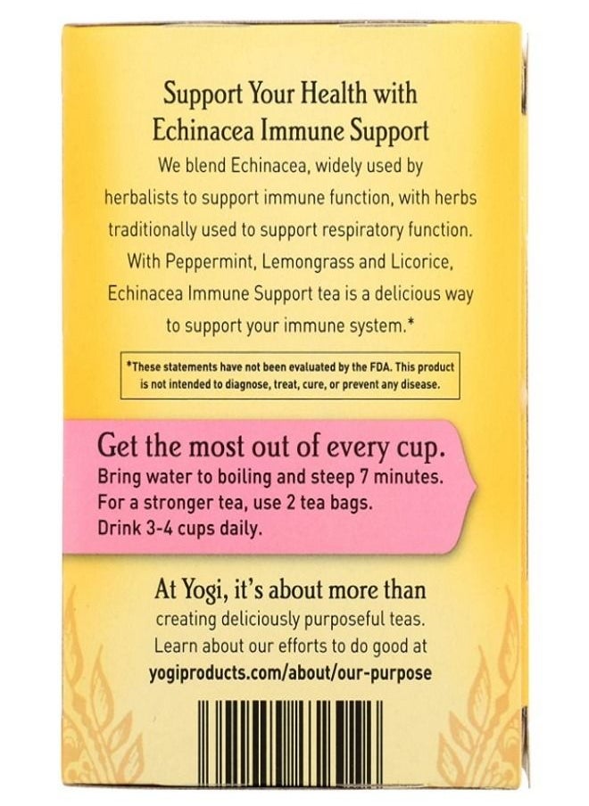 Yogi Tea - Echinacea Immune Support Tea 16 Tea Bags 24 g - Image 1