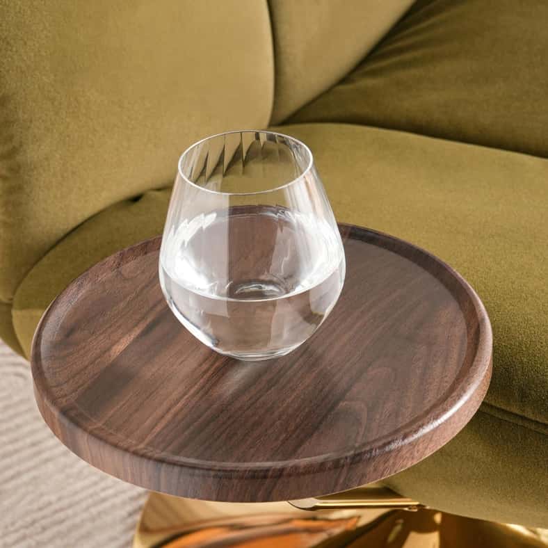 Pan Home CARINO SWIVEL ACCENT CHAIR WITH TABLE - GREEN - Image 4