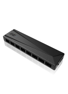 Beauenty ARGB Fan Hub for PC Case Fan, Fan Distributor, 8 PWM Ports+8 ARGB Ports, 12V RGB/ 5V ARGB Motherboard Sync, PWM Functional Fan Adapter, Two Lighting Controller, Easy Cable Management.  - Image 1