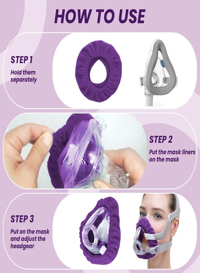 NATAKU 6-Pack Medium CPAP' Mask Liners Compatible with F20 Full Face Masks Cushion, Reusable Comfort Cushioned Mask Cushion Covers, Absorb Facial Oils and Moisture to Improve Mask Wear Experience - Image 4