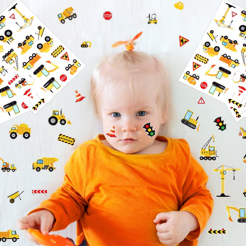 Harloon 500 Pcs Construction Sticker Car Bus Truck Airplane Ship Thick Gel Cling Truck Transportation Vehicle Sticker for Toddler Kid Teaching School Home Party Supplies - Image 4